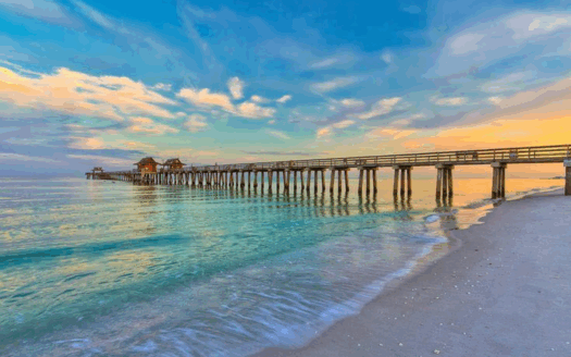 Naples Florida Pier and Naples Beach